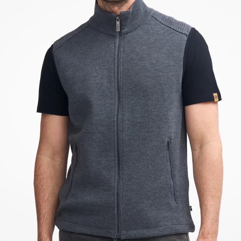 Ärmellose Weste Ralf Full Zip Grey für Herren aus Wolle – Grau 3/5