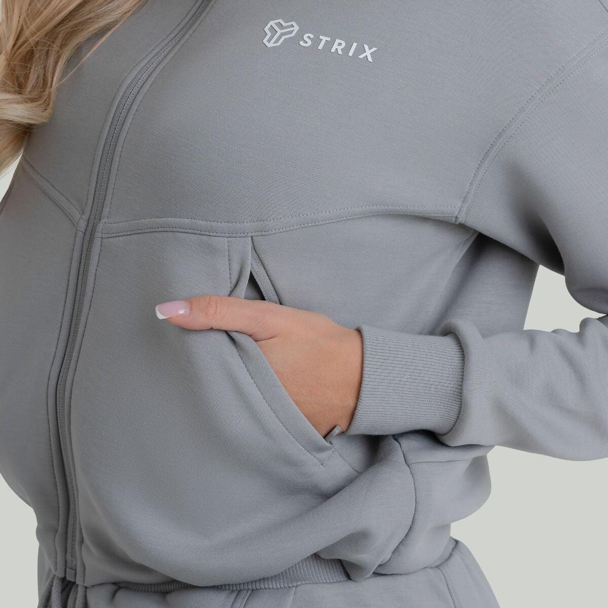 Donna fitness felpa con zip Smoke ZOA 2/6