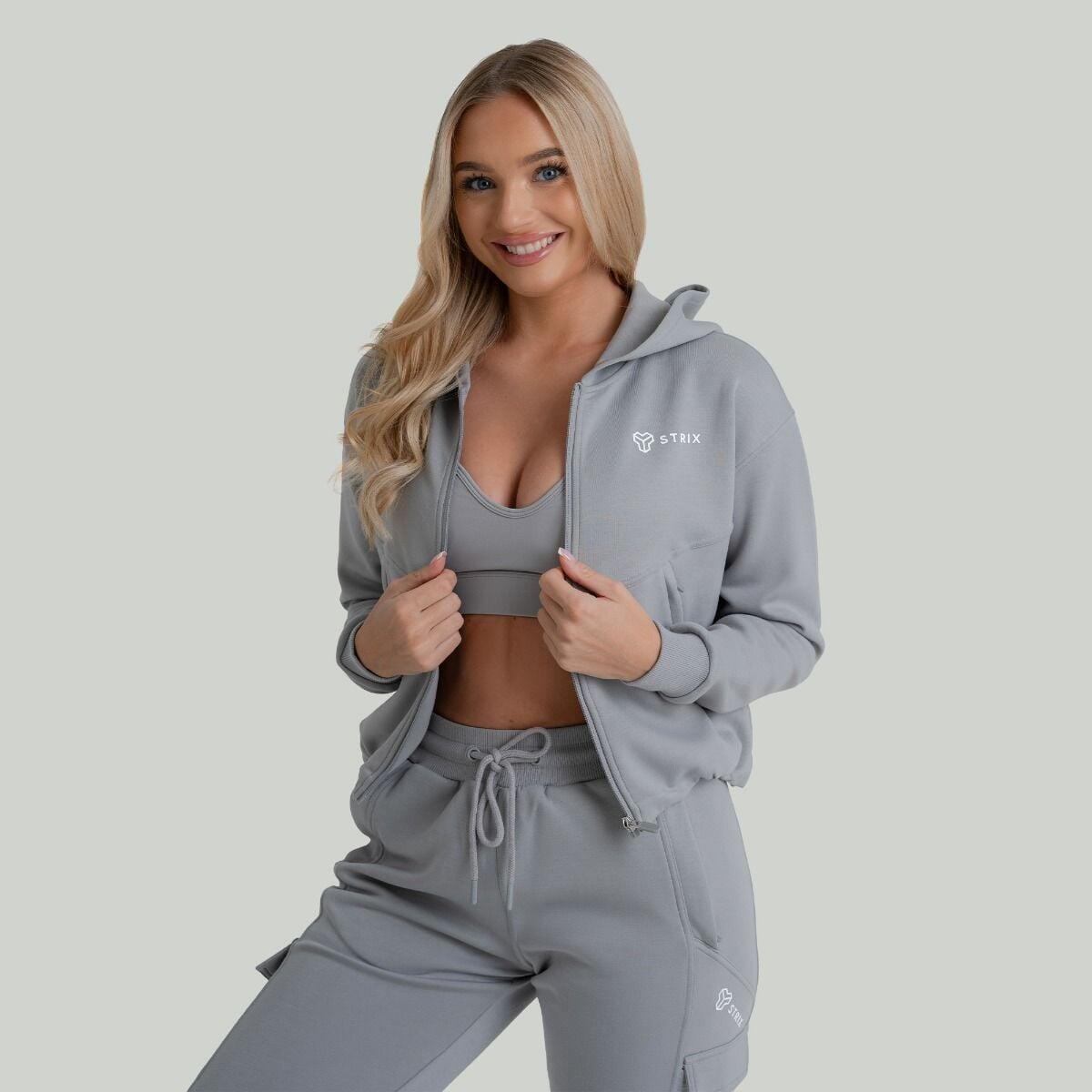 Donna fitness felpa con zip Smoke ZOA 4/6