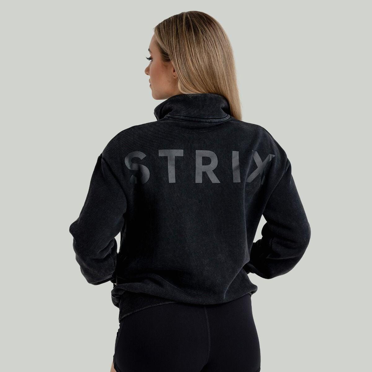 Donna felpa con zip nera 4/7