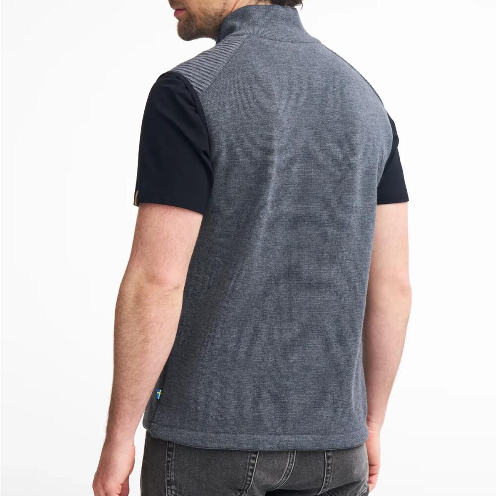 Ärmellose Weste Ralf Full Zip Grey für Herren aus Wolle – Grau 4/5