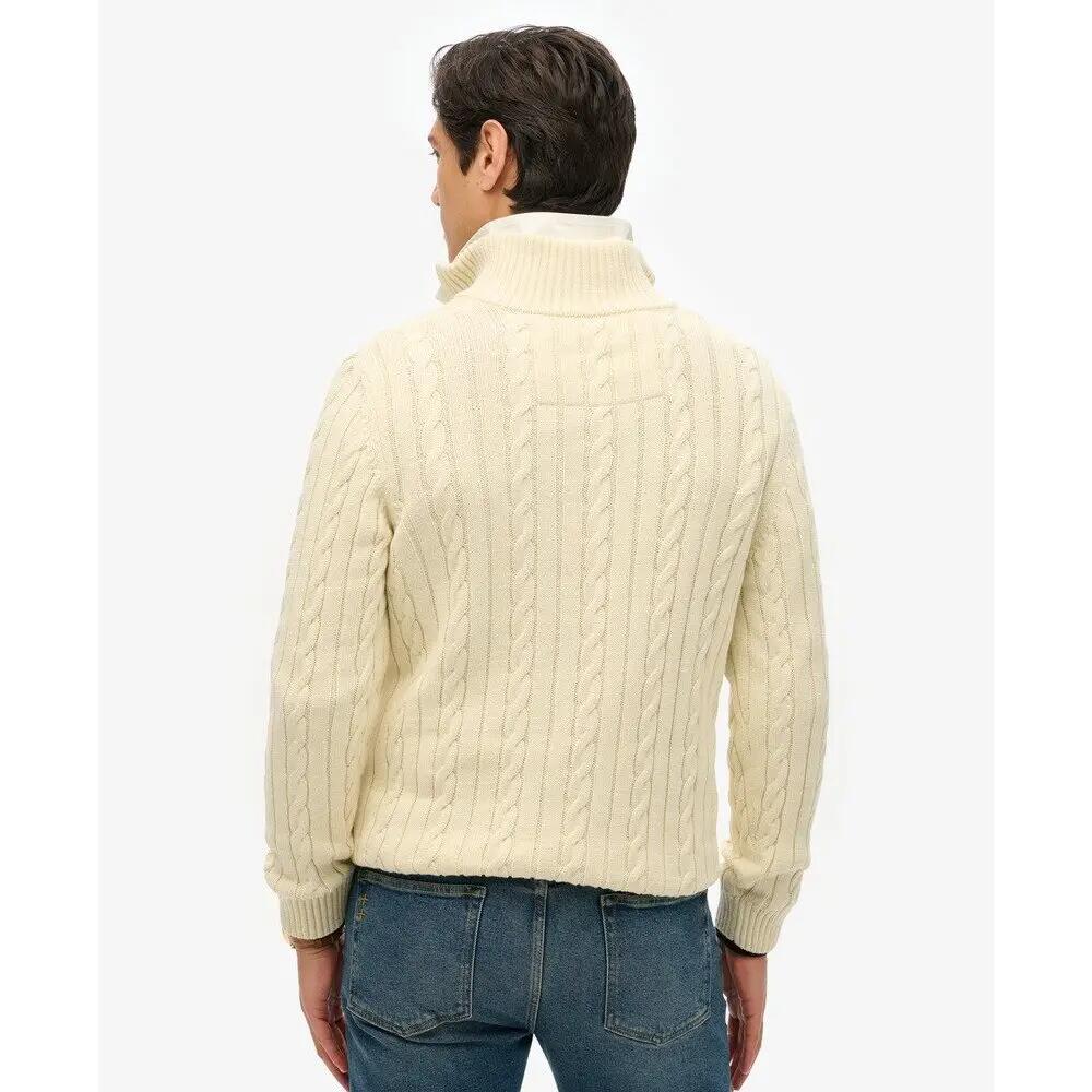 Drehstrick-Zipper-Pullover aus Baumwolle Superdry Classic 4/6