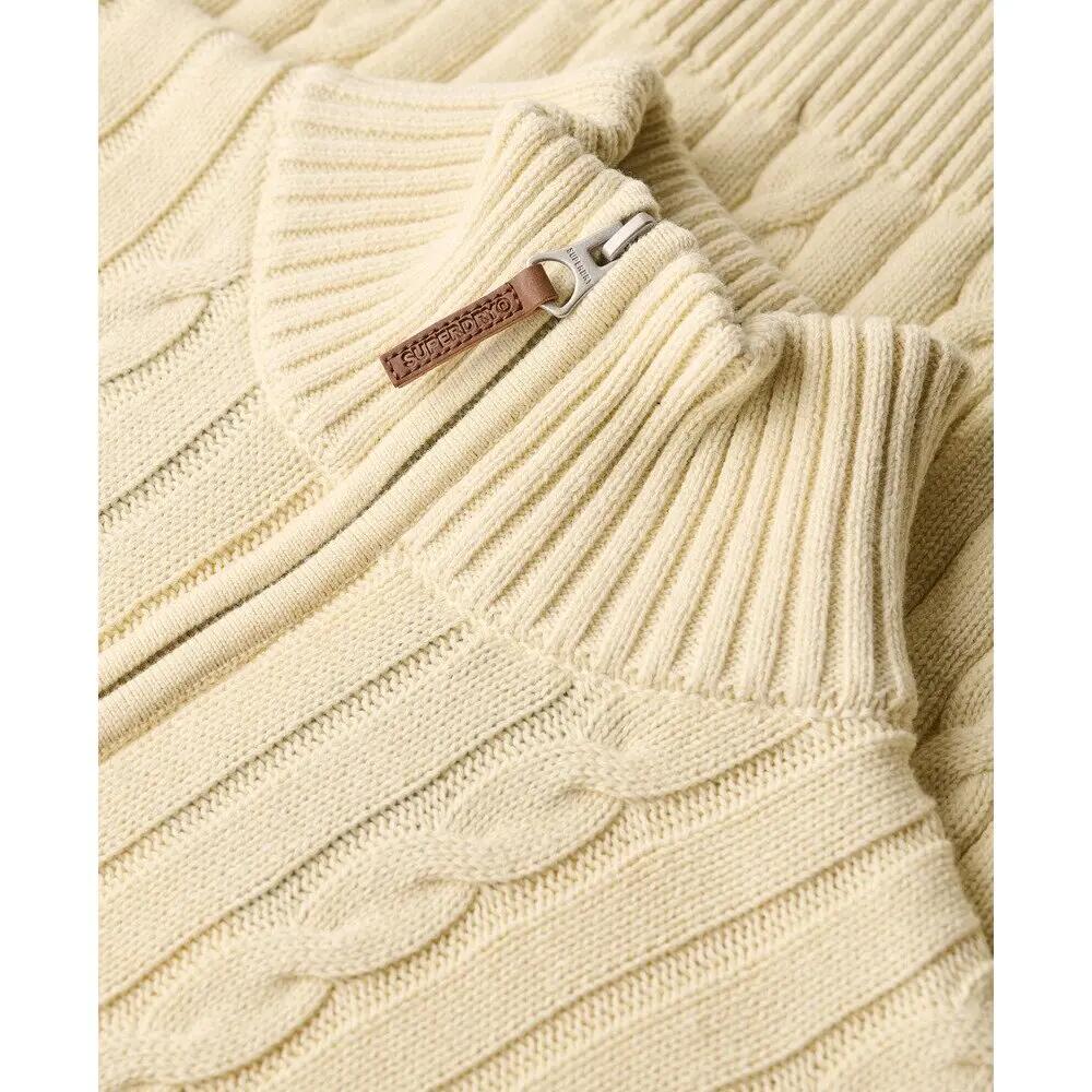 Drehstrick-Zipper-Pullover aus Baumwolle Superdry Classic 6/6