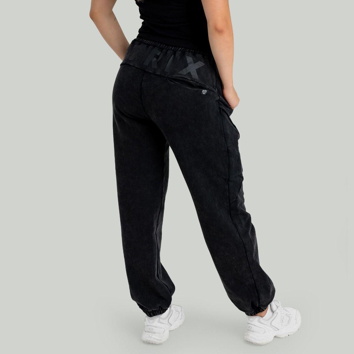 Donna fitness joggers elastico in vita Black 3/6