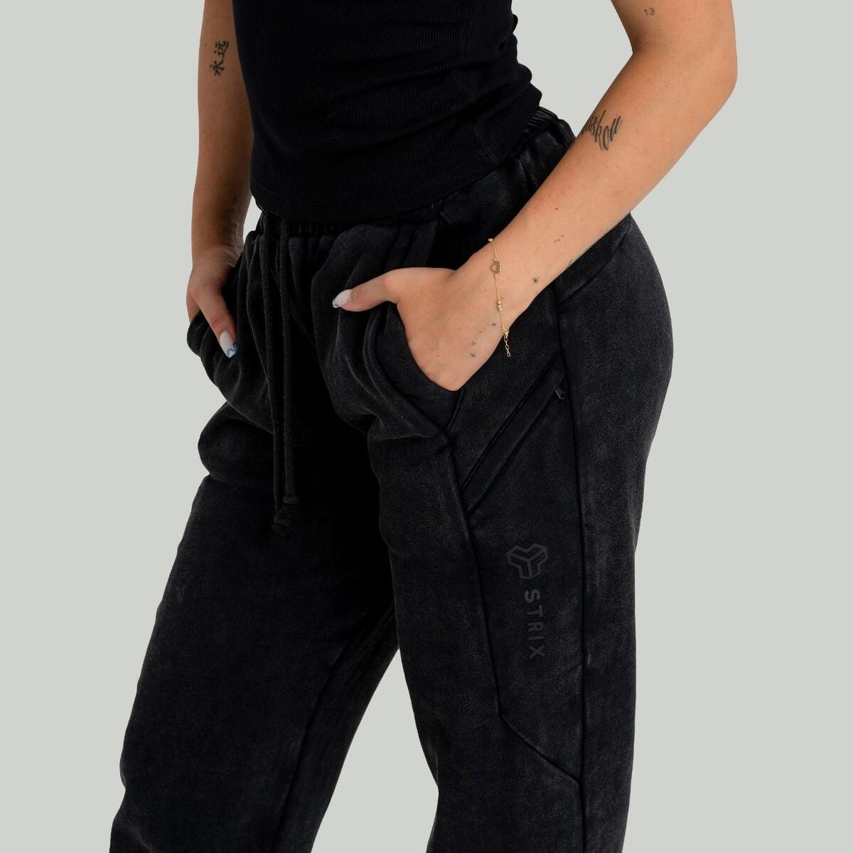Donna fitness joggers elastico in vita Black 2/6