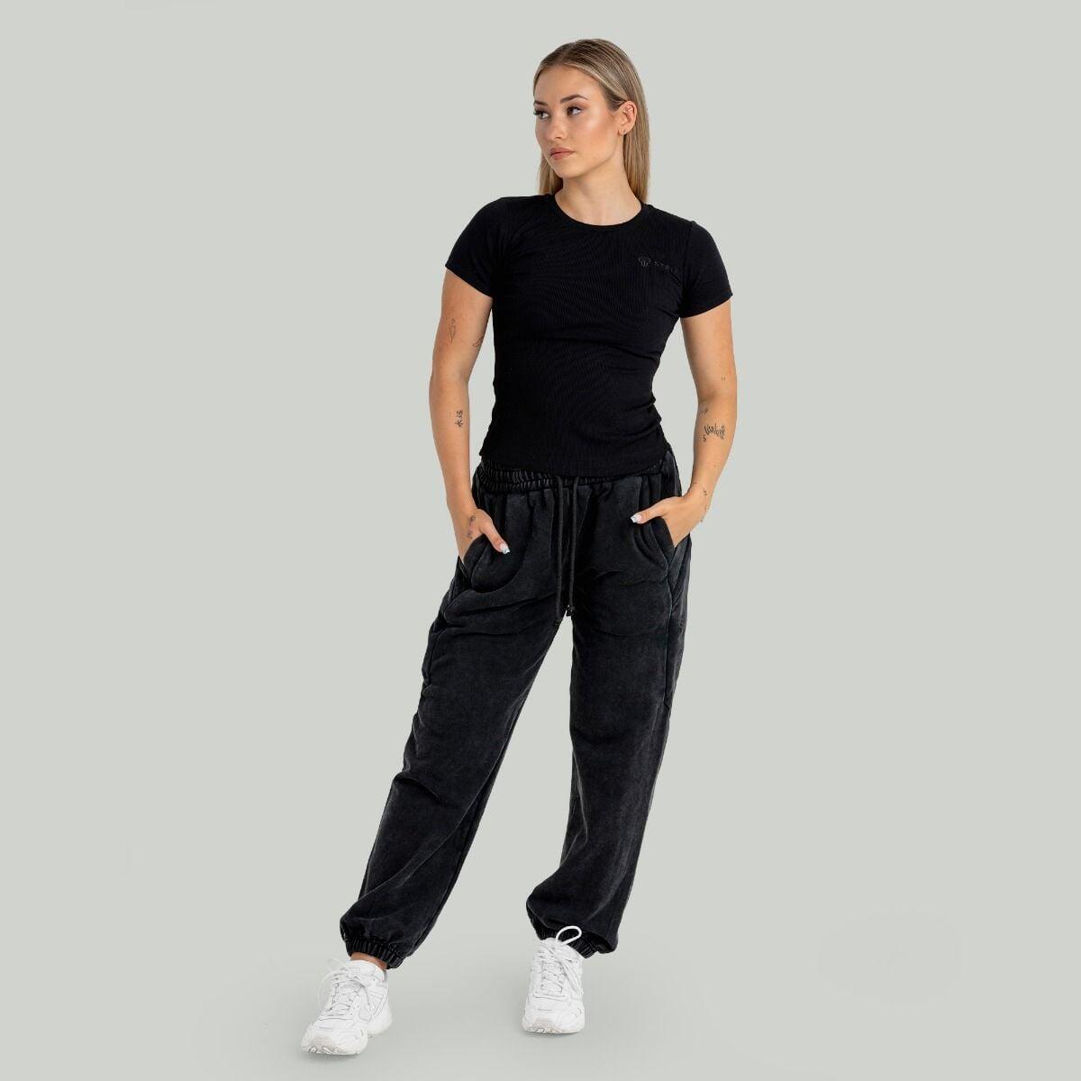 Donna fitness joggers elastico in vita Black 5/6