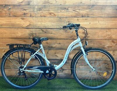 Stadsfiets dames 28" wit - tweedehands, nagekeken en serviced