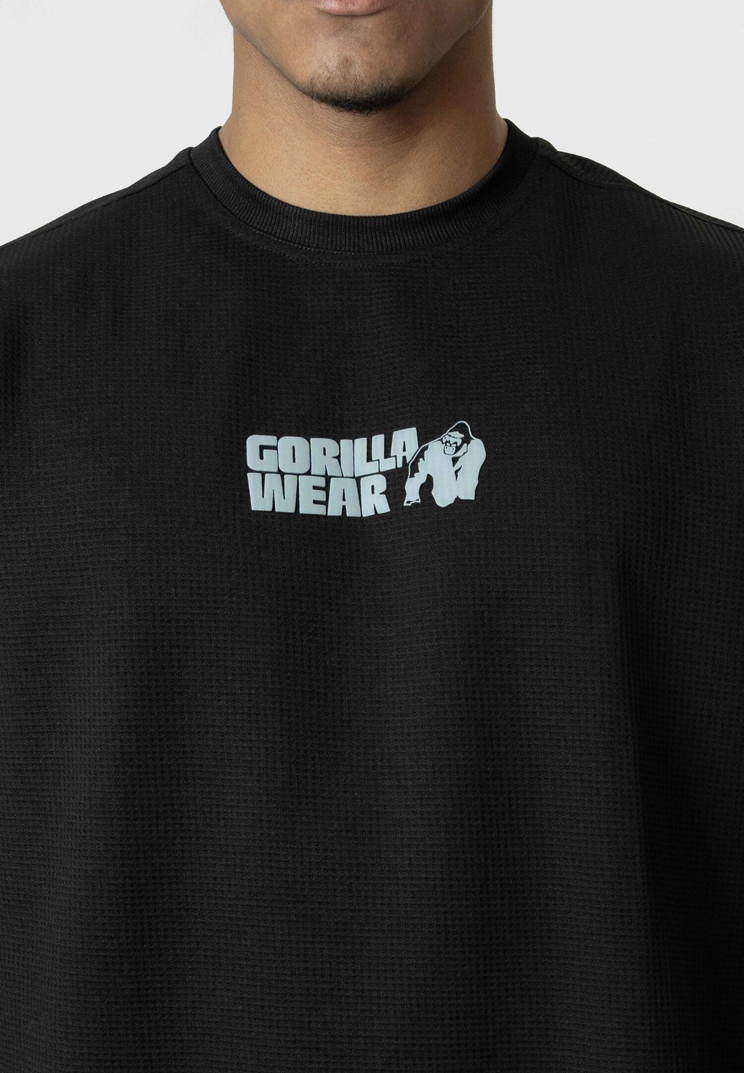 Idaho Übergroß Waffle T-Shirt - Schwarz 6/6