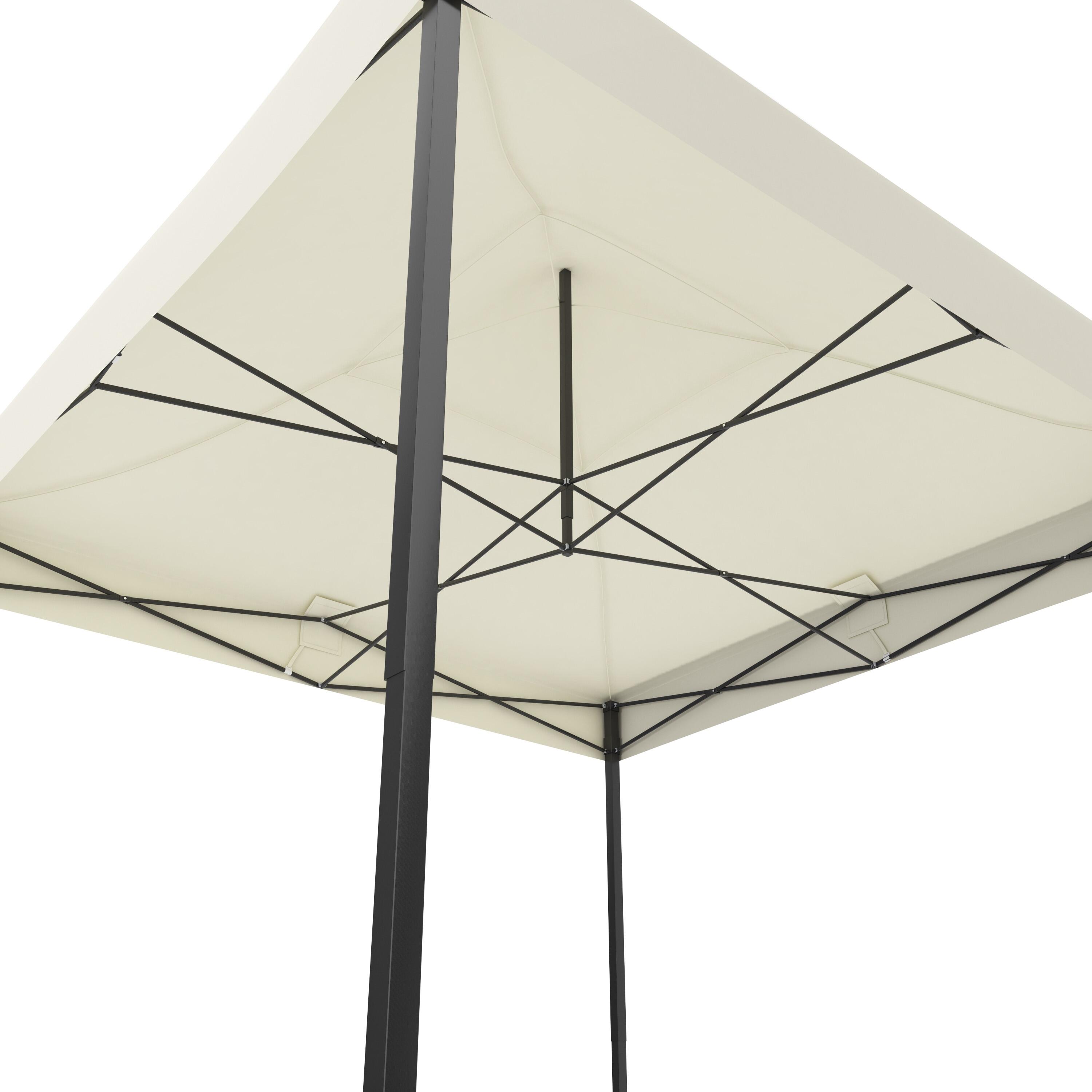 Partytent - 3x3 m - zijwanden - easy up - paviljoen - opvouwbaar - beige 3/5