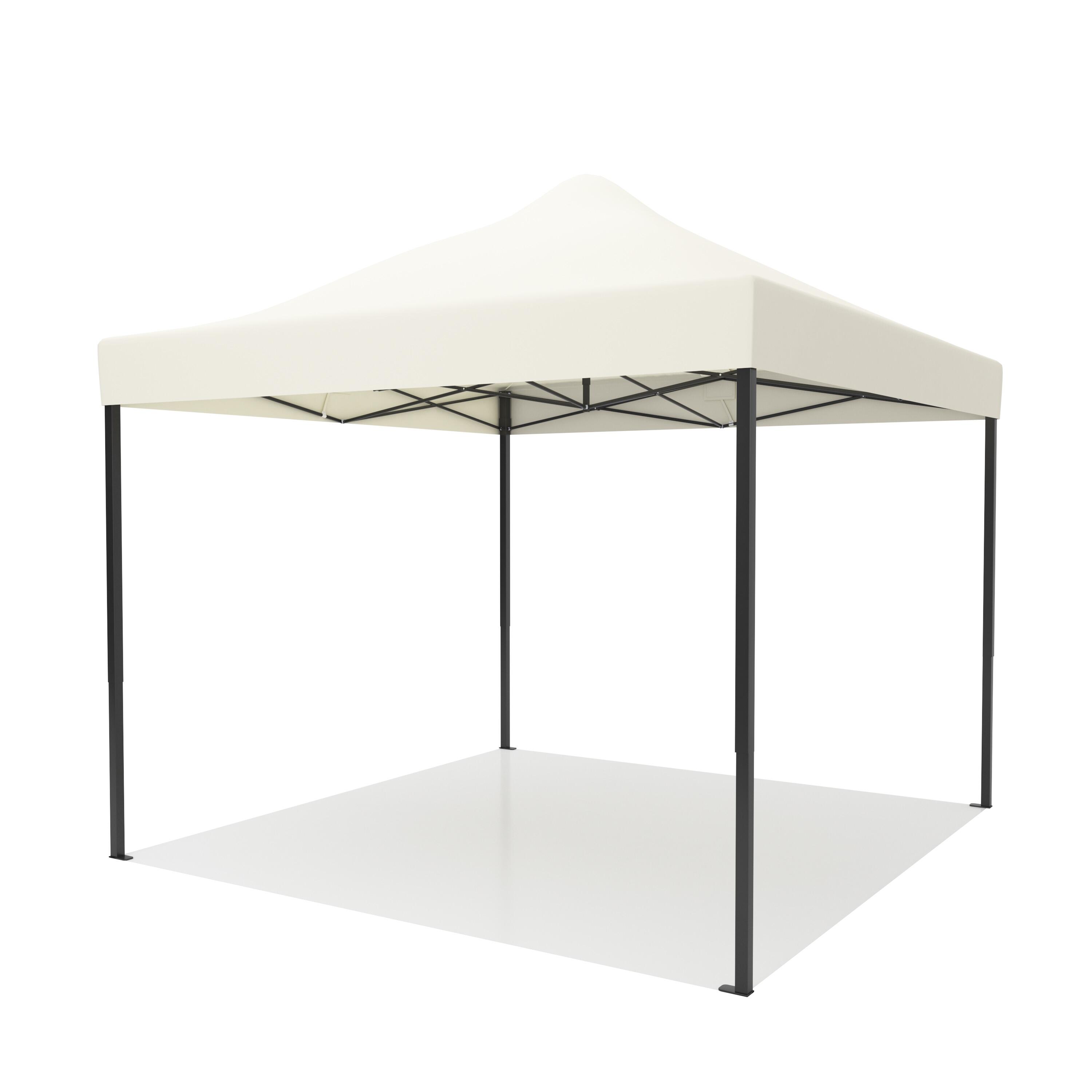 Partytent - 3x3 m - zijwanden - easy up - paviljoen - opvouwbaar - beige 5/5