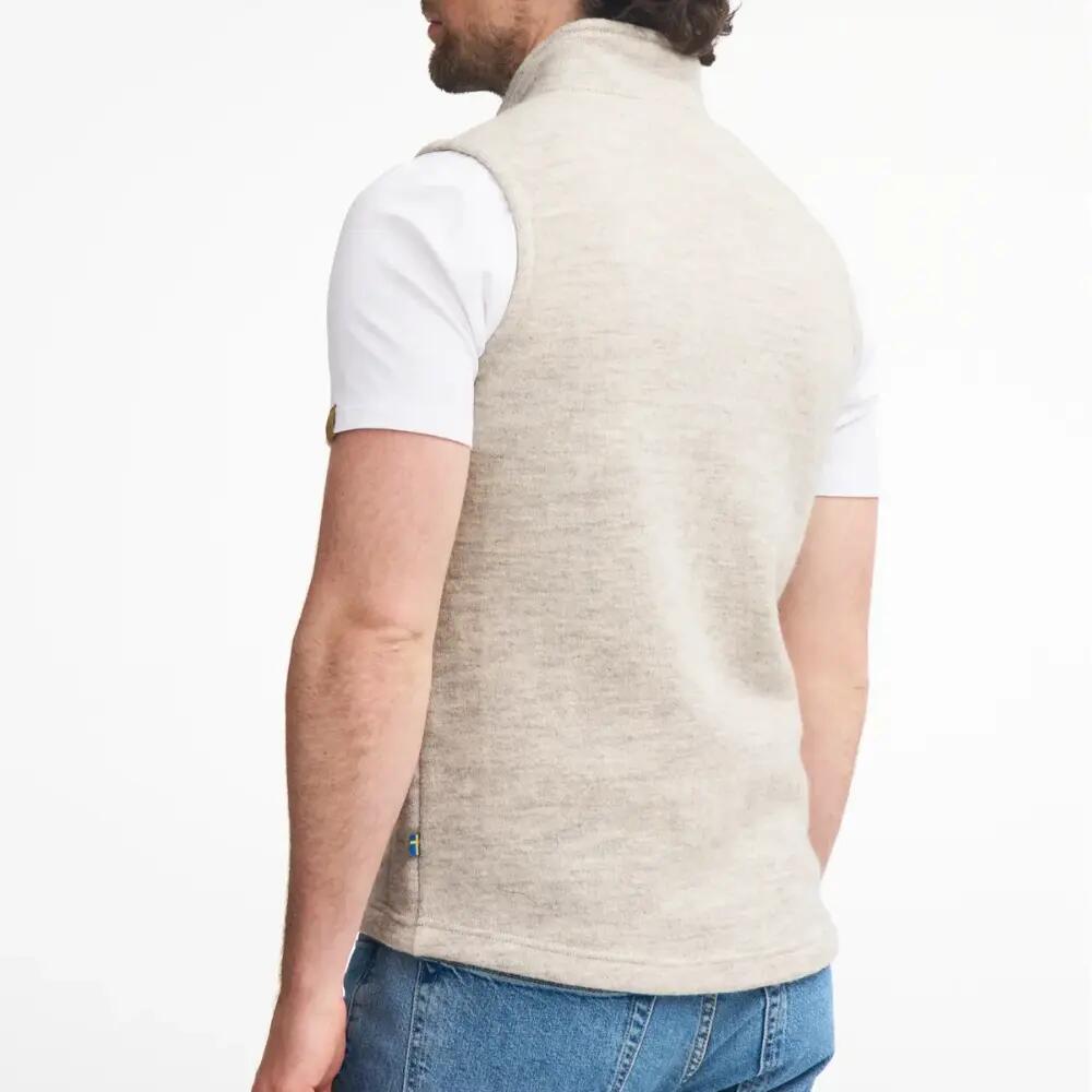 Ärmellose Wollweste NLS Barley Latte für Herren – Beige 5/5