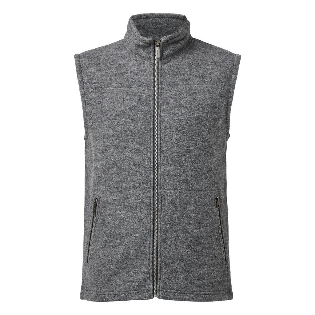 Sleeveless vest Dante Full Zip Grey for men made of wool – grey