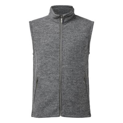 Mouwloos vest dante full zip grey voor heren van wol - grijs