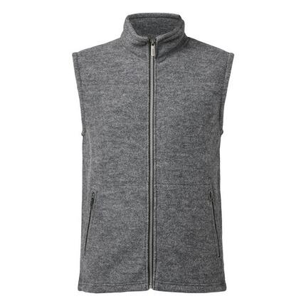Gilet sans manches Dante Full Zip Grey pour homme en laine – gris