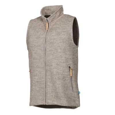 Mouwloos vest nls barley latte voor heren van wol - beige