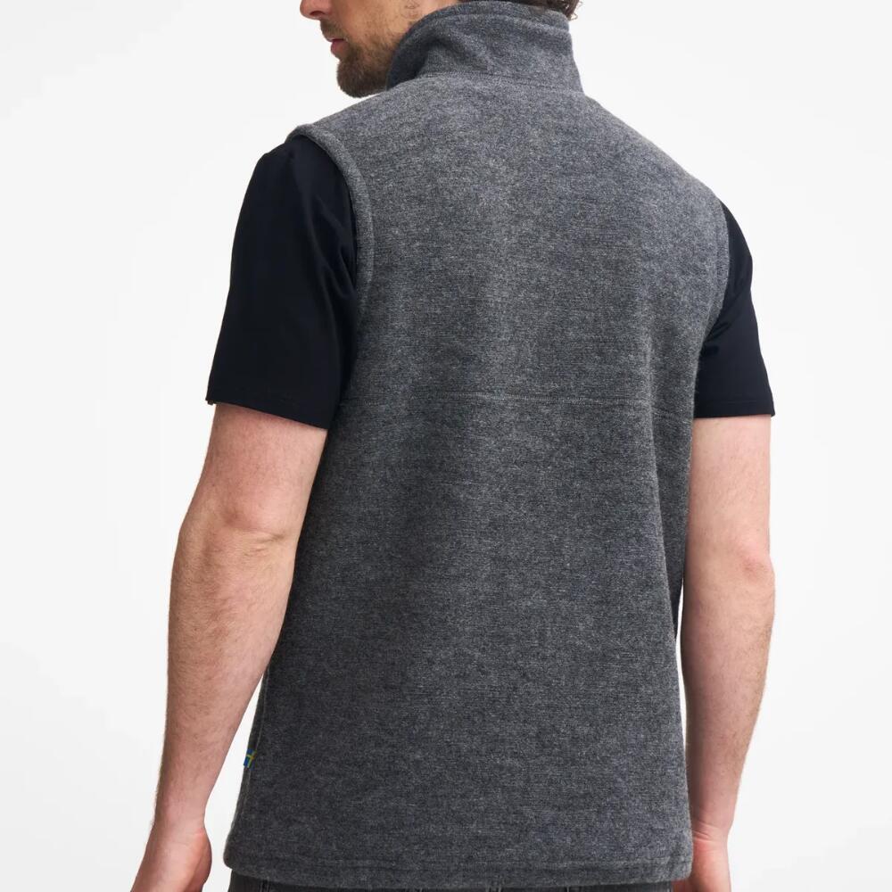 Gilet sans manches Dante Full Zip Grey pour homme en laine – gris 4/5