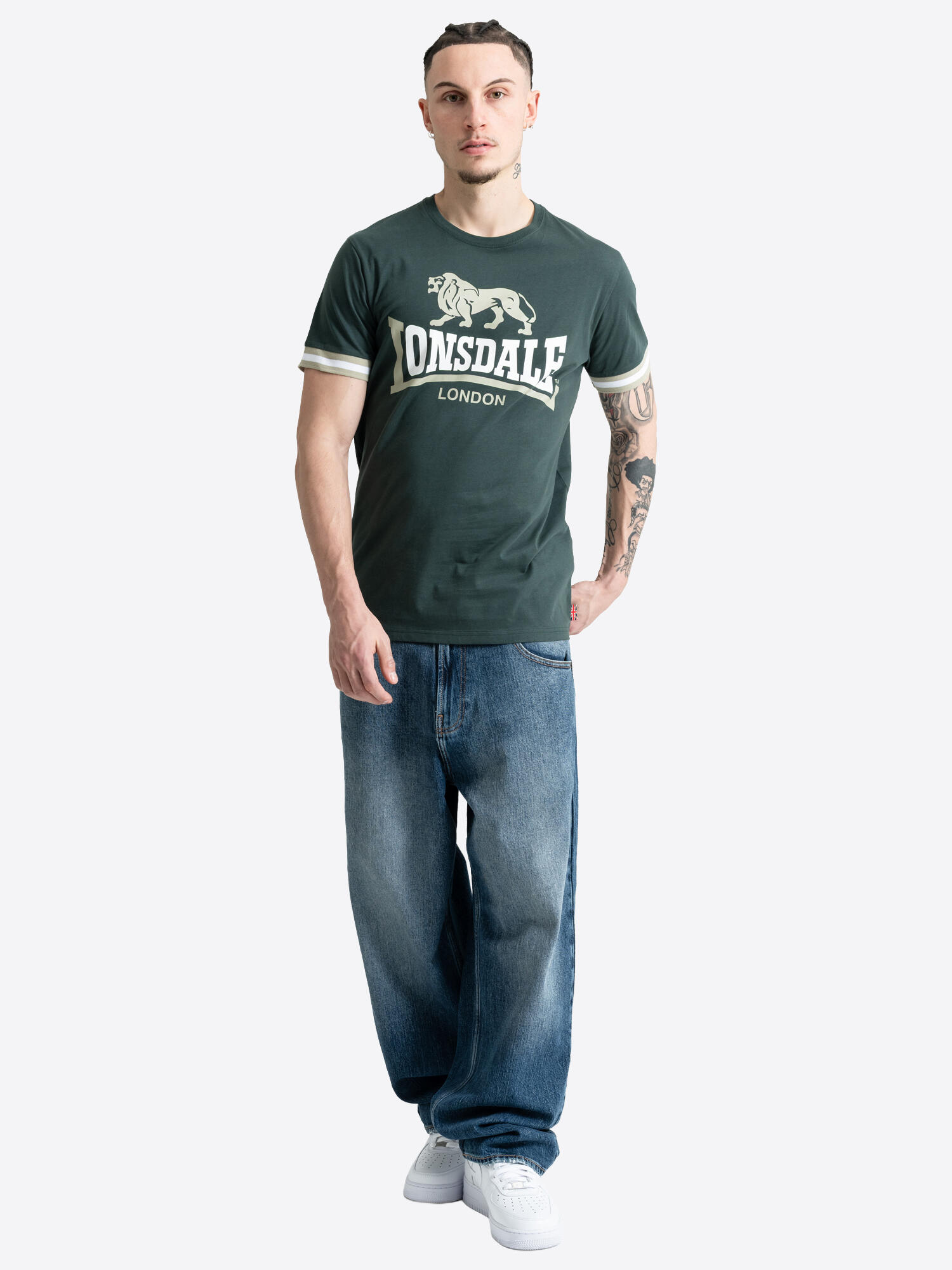 LONSDALE Herren T-Shirt normale Passform KERGORD 3/6