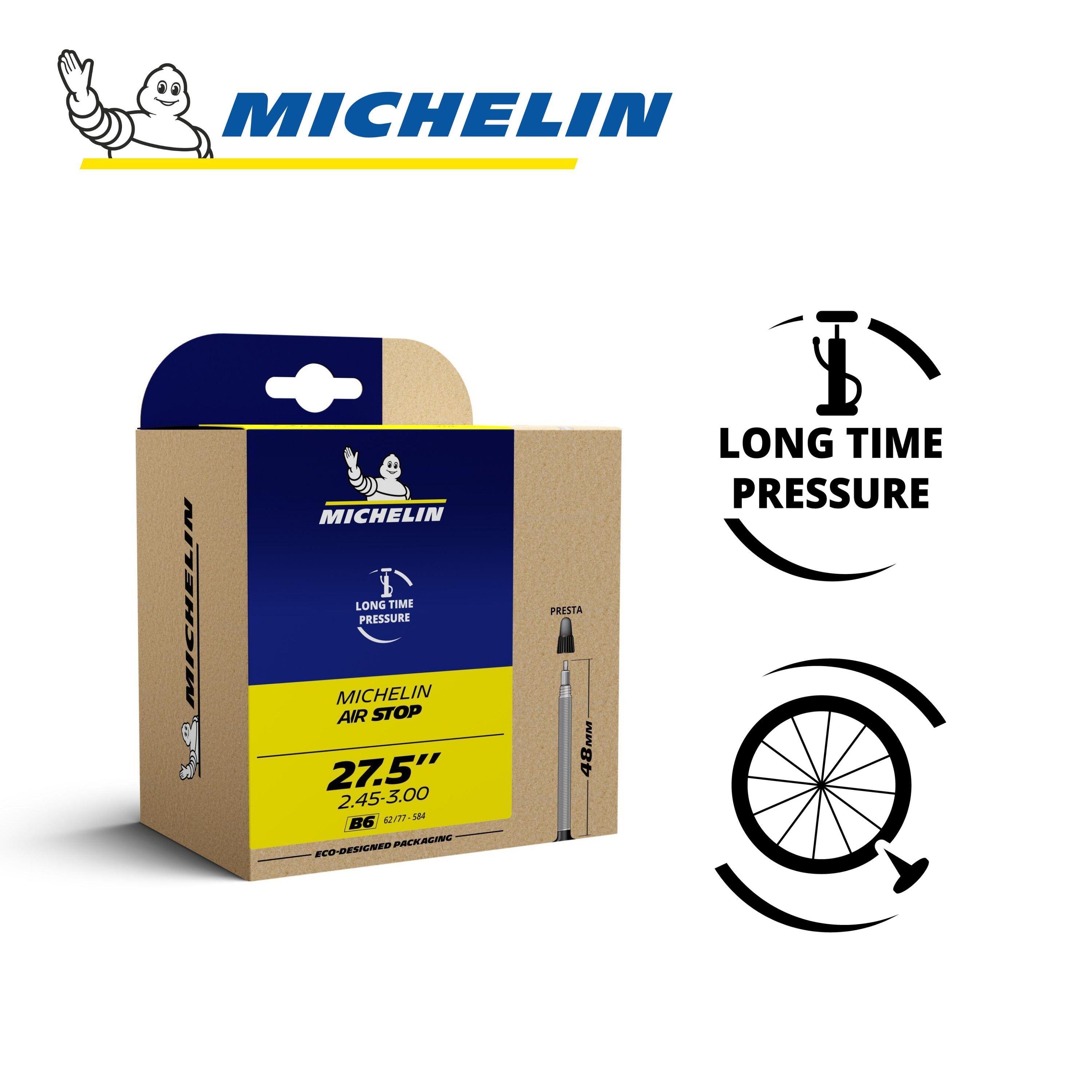 Lot de 2 chambres à air VTT 27,5 pouces AIRSTOP B6 Butyl compatible ville 2/4
