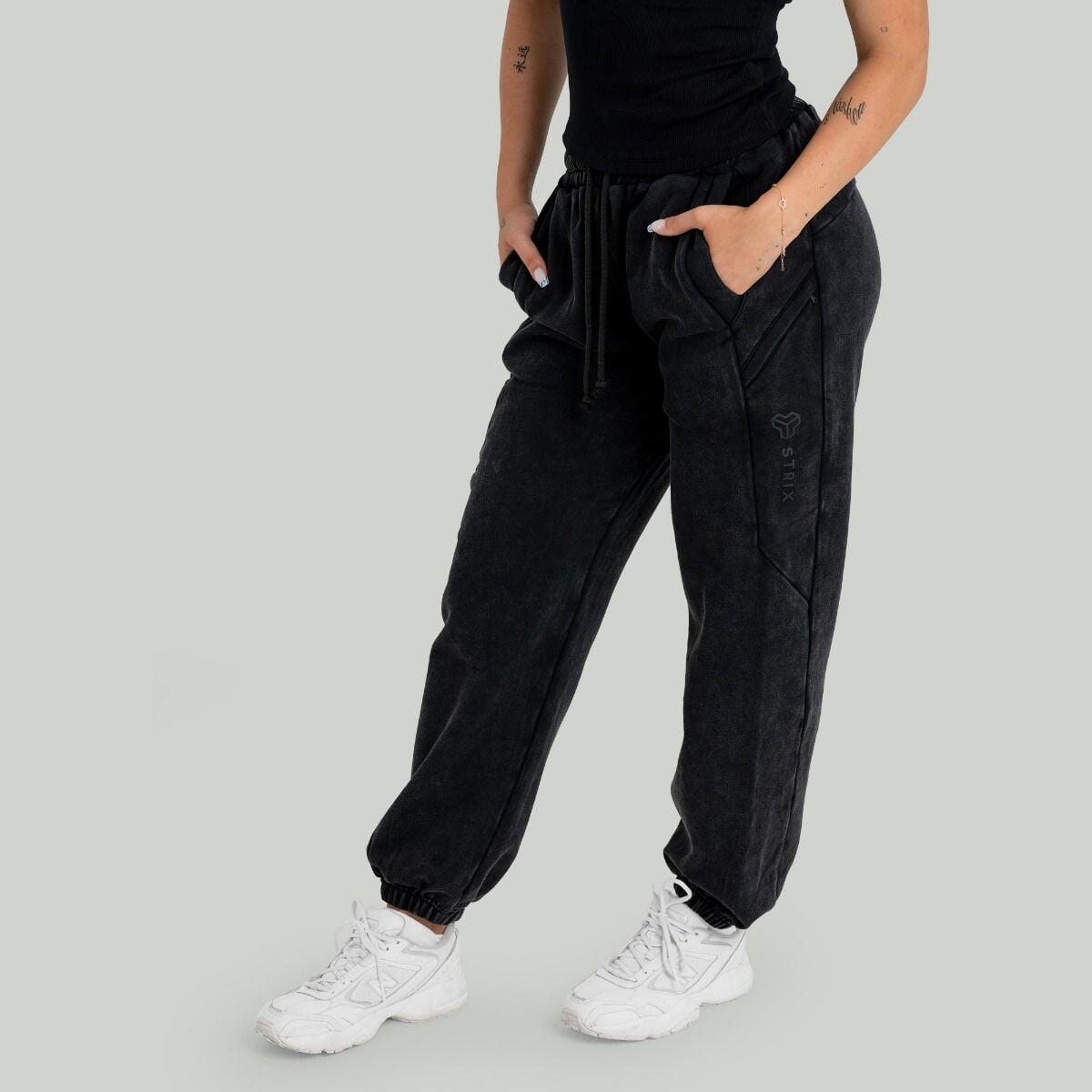 Donna fitness joggers elastico in vita Black 4/6