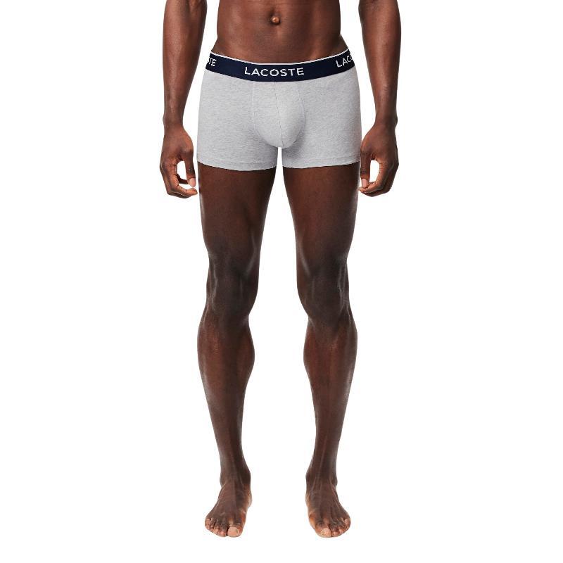 Pack de 3 Calzoncillos Lacoste Grises de Algodón Elástico 3/5