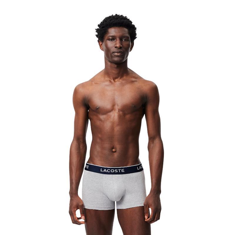 Pack de 3 Calzoncillos Lacoste Grises de Algodón Elástico 4/5