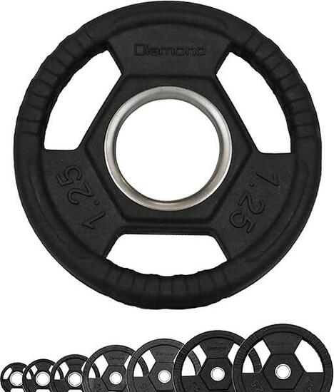 [Disco Olimpico Ghisa Gommato TRI-GRIP PRO con foro 50mm] Pesi da 125 a 25kg