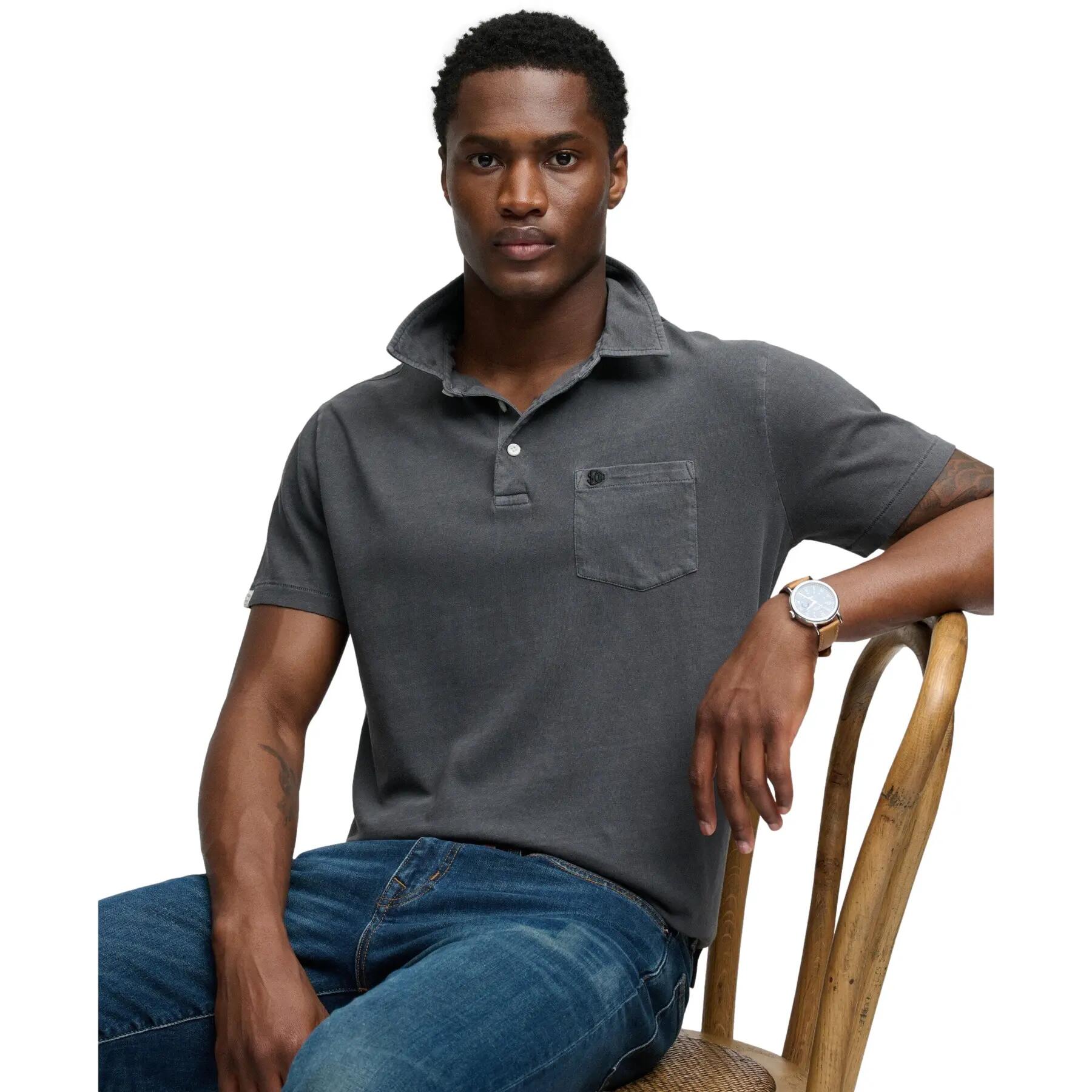 Polo en coton et lin classique Superdry 4/7