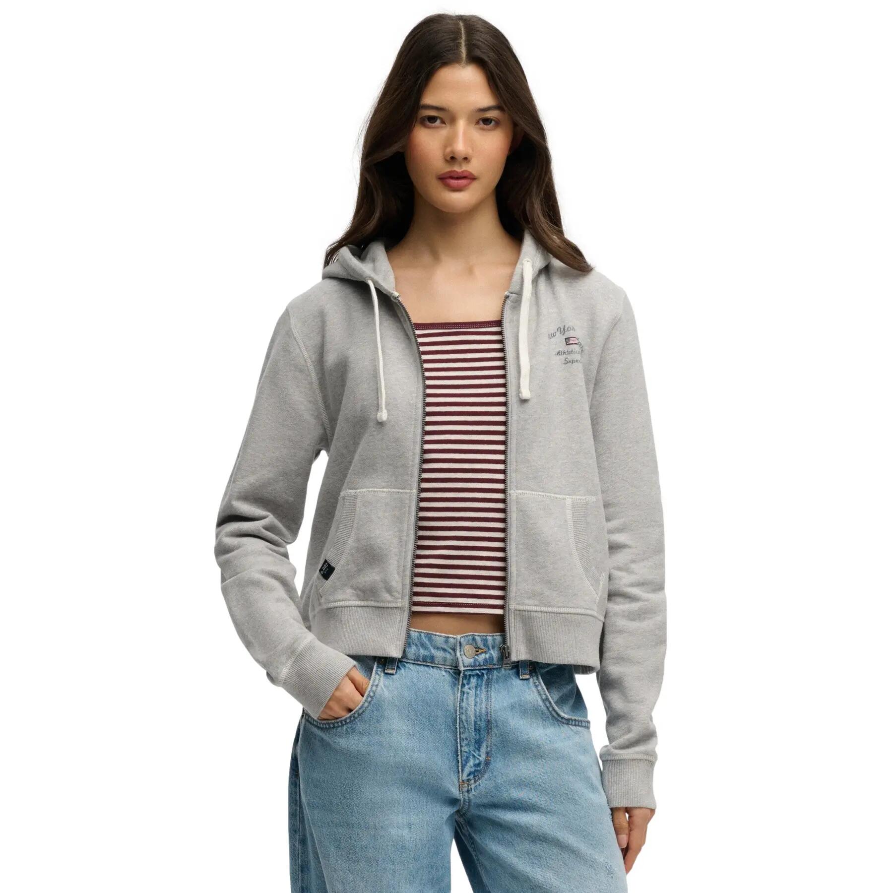 Women's zip-up hoodie Superdry Athletic Essentials 2/6