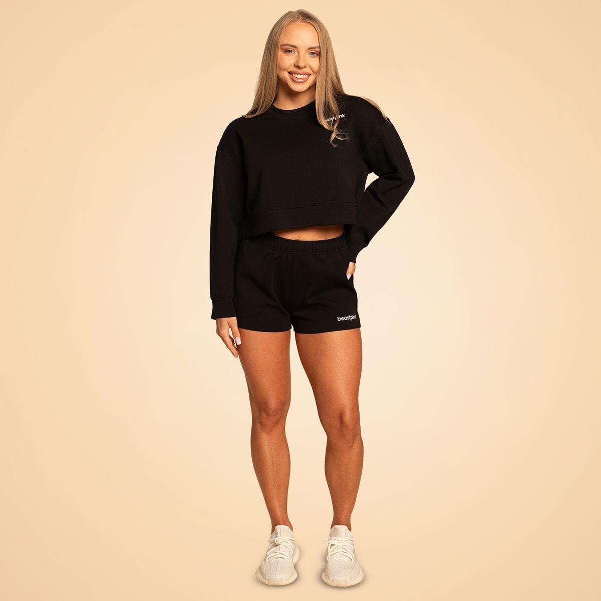 Donna fitness felpa leggera nera Grace 5/6