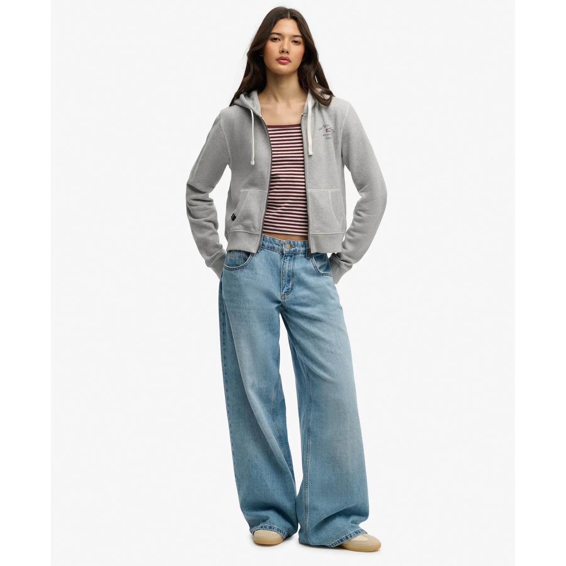 Women's zip-up hoodie Superdry Athletic Essentials 4/6