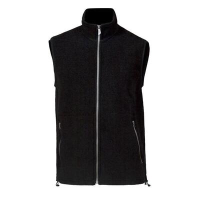 Mouwloos vest kurre full zip black voor heren - zwart