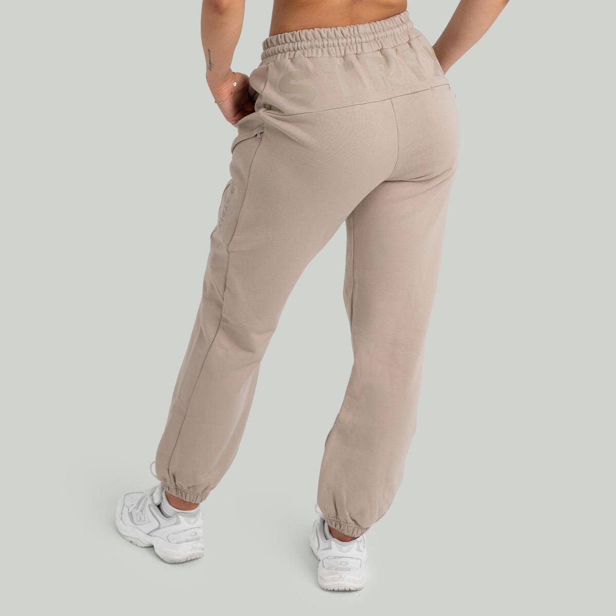Donna fitness joggers elastico in vita Taupe 3/6