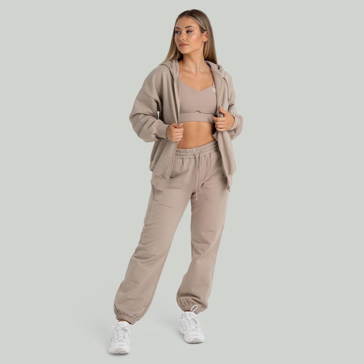 Donna fitness joggers elastico in vita Taupe 5/6
