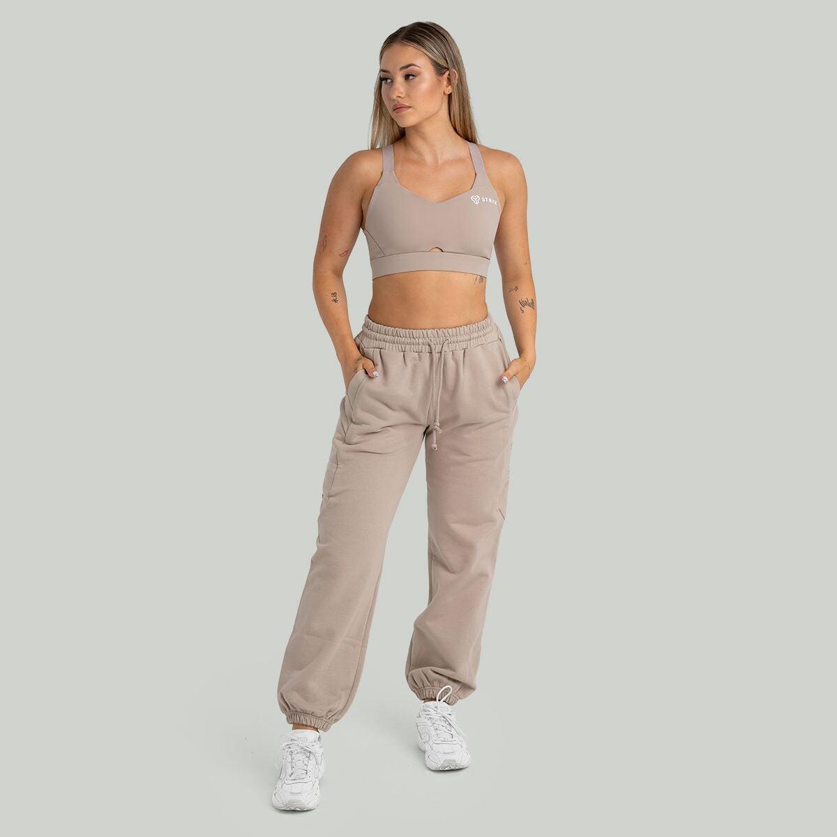 Donna fitness joggers elastico in vita Taupe 4/6