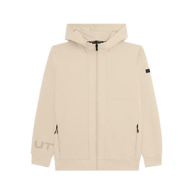 Felpa Oversize Zip con Cappuccio e Tasche Zip