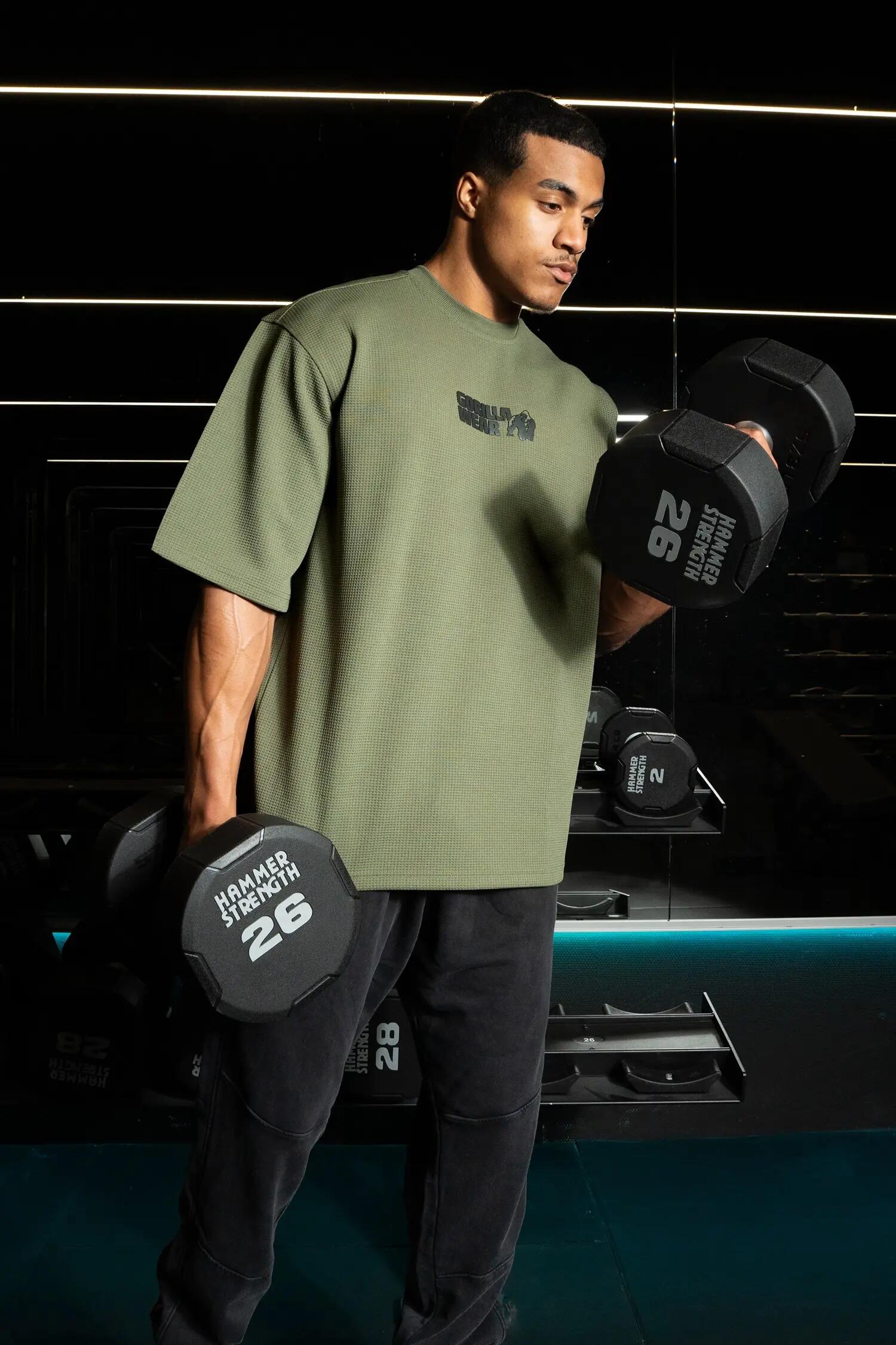 Idaho Énorme Waffle T-shirt - armée verte 2/6