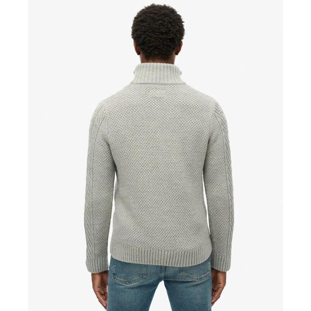 Pull col zippé torsadé Superdry Jacob 3/6