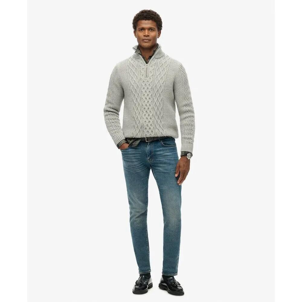 Pull col zippé torsadé Superdry Jacob 2/6