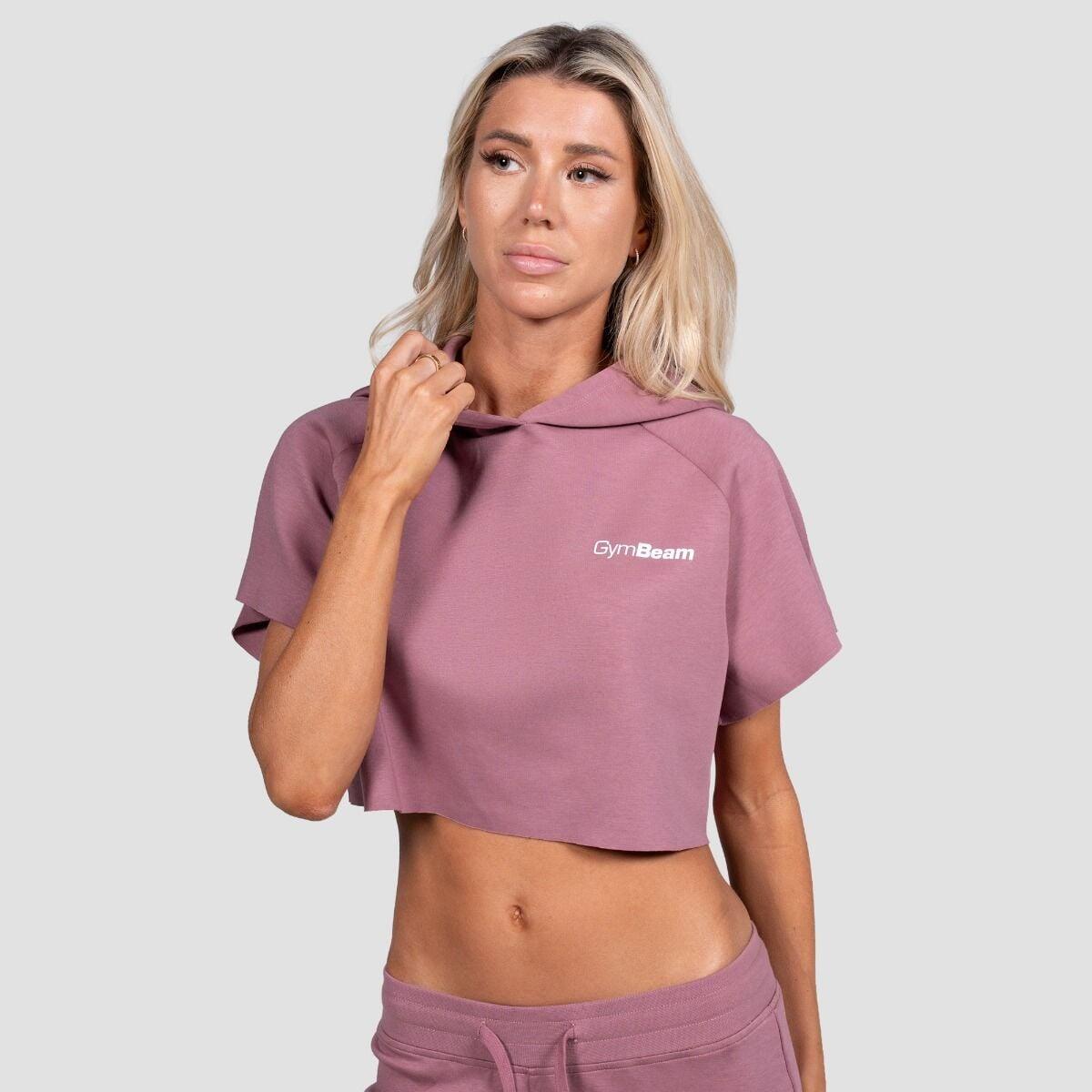 Felpa donna palestra con cappuccio rosa Relay 5/7