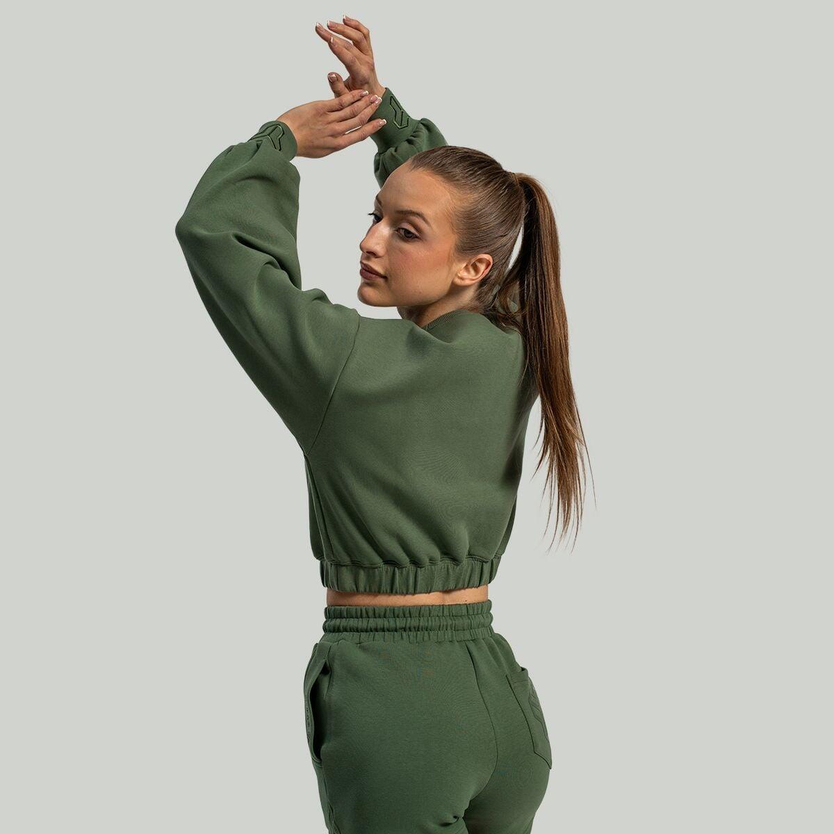 Donna palestra felpa verde Lunar 3/6