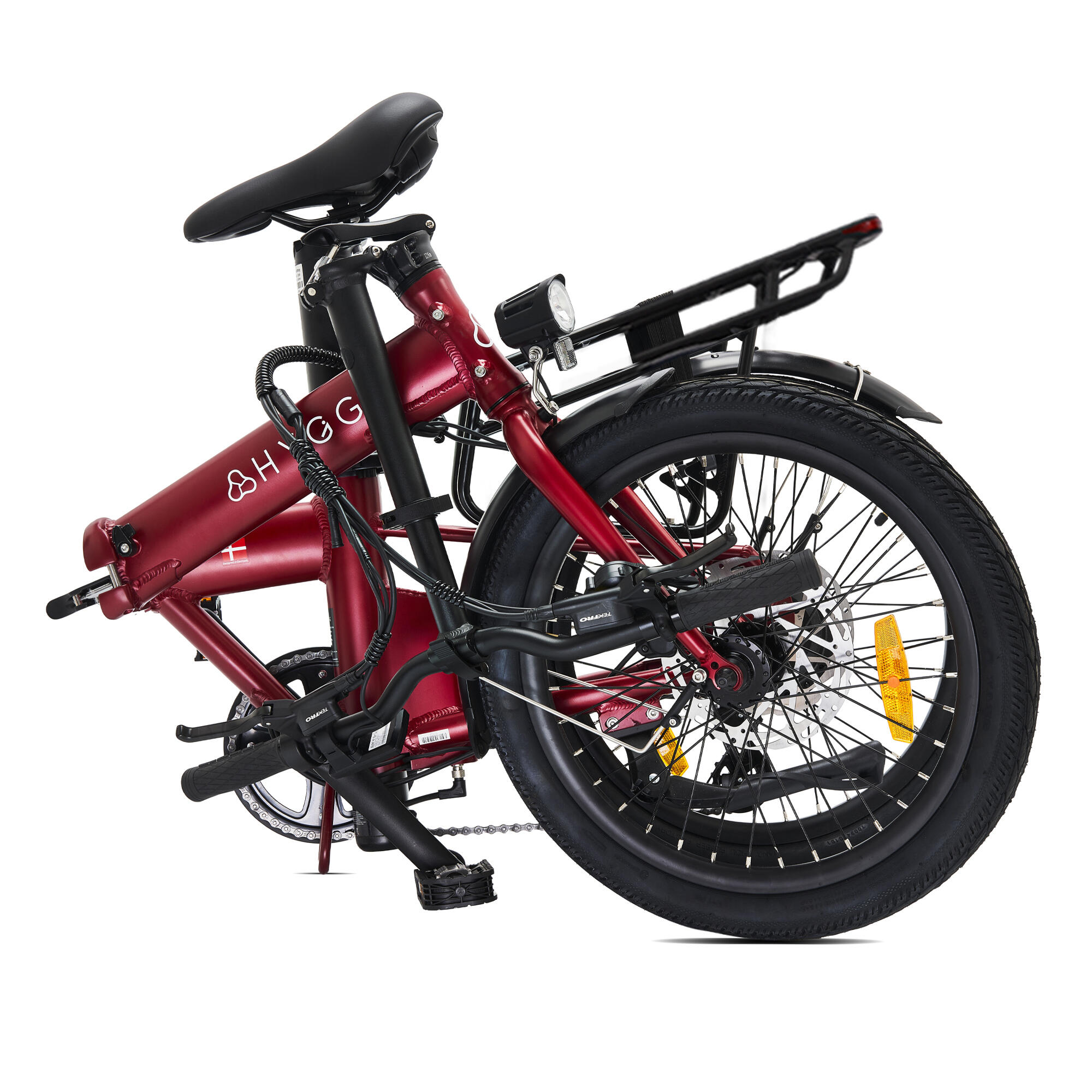 Virum 2026 - Zusammenklappbares ultraleichtes E-Bike 36 V 10 Ah - Sangria Rot 2/7