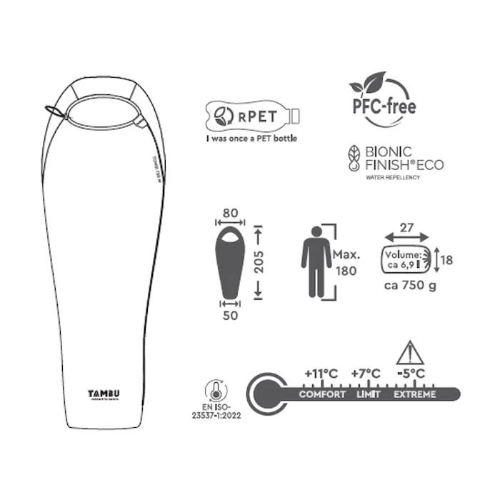 TONGI 750 M | Sacco a pelo a mummia 5/7