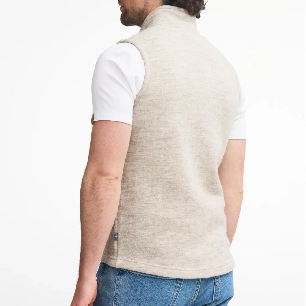 Ärmellose Wollweste NLS Barley Latte für Herren – Beige 5/5