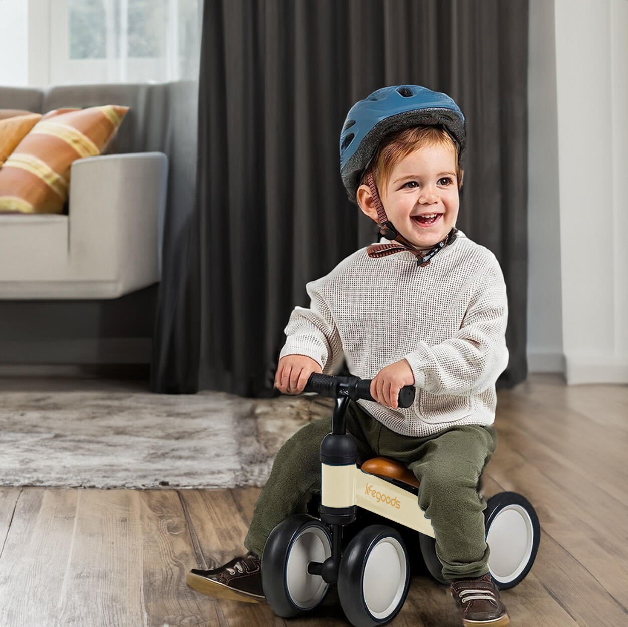 Loopfiets - kinderstep - loopfietsje - crème 3/4