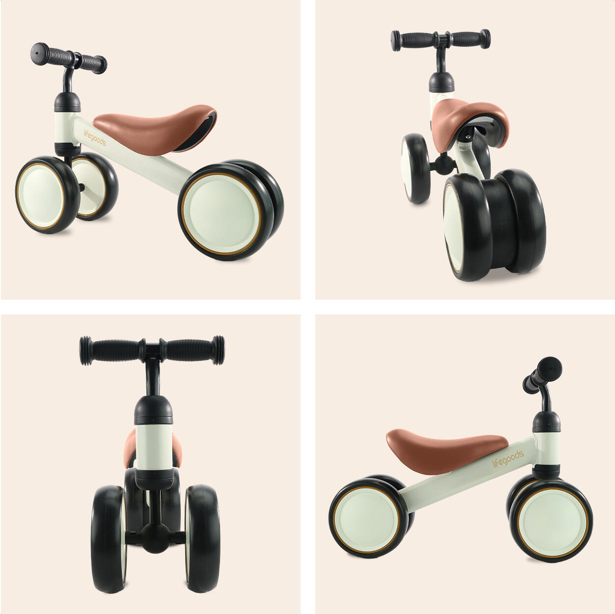 Loopfiets - kinderstep - loopfietsje - crème 2/4