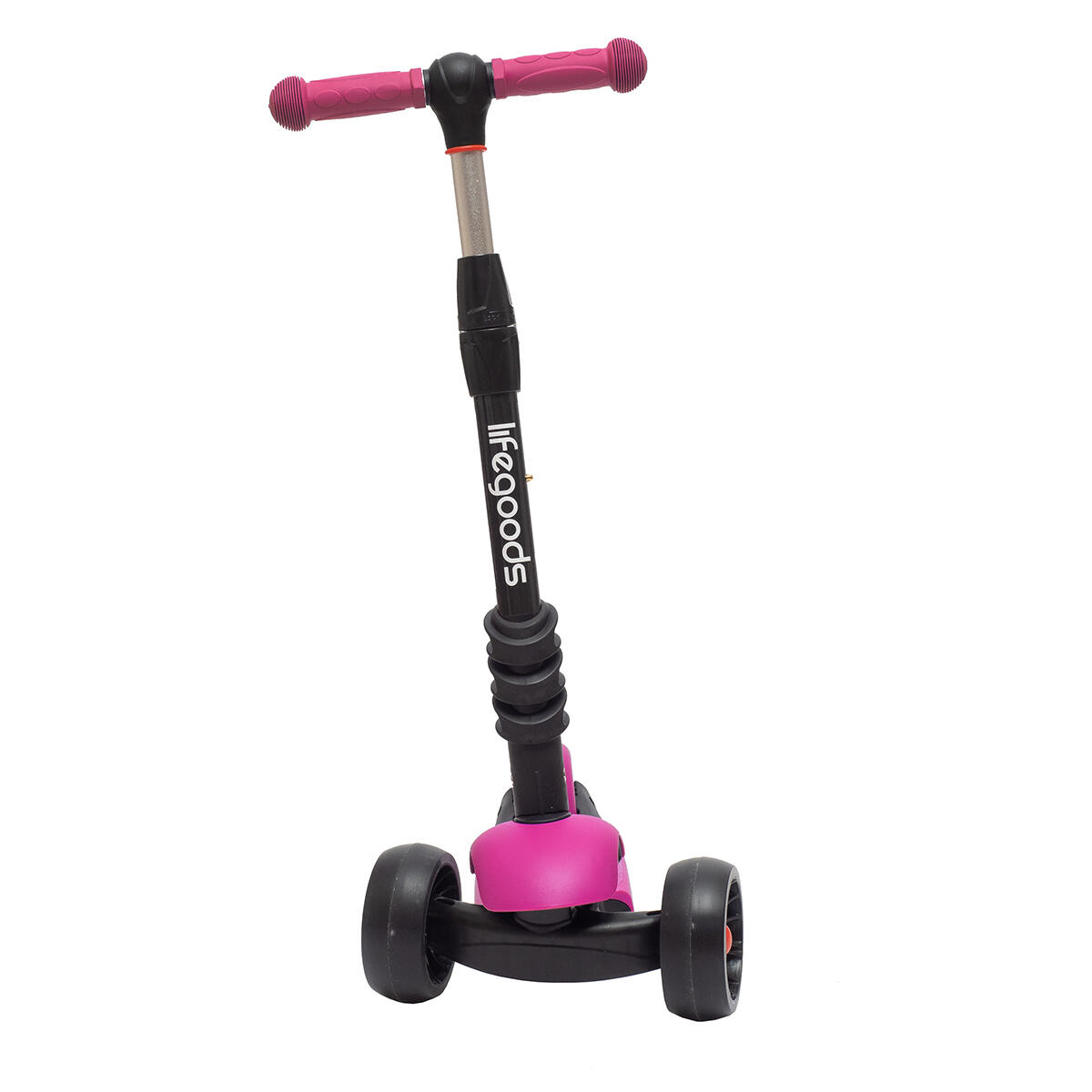 Kinderstep - hoogte verstelbaar zitje - lichtgevende wielen - MultiRider - roze 2/5