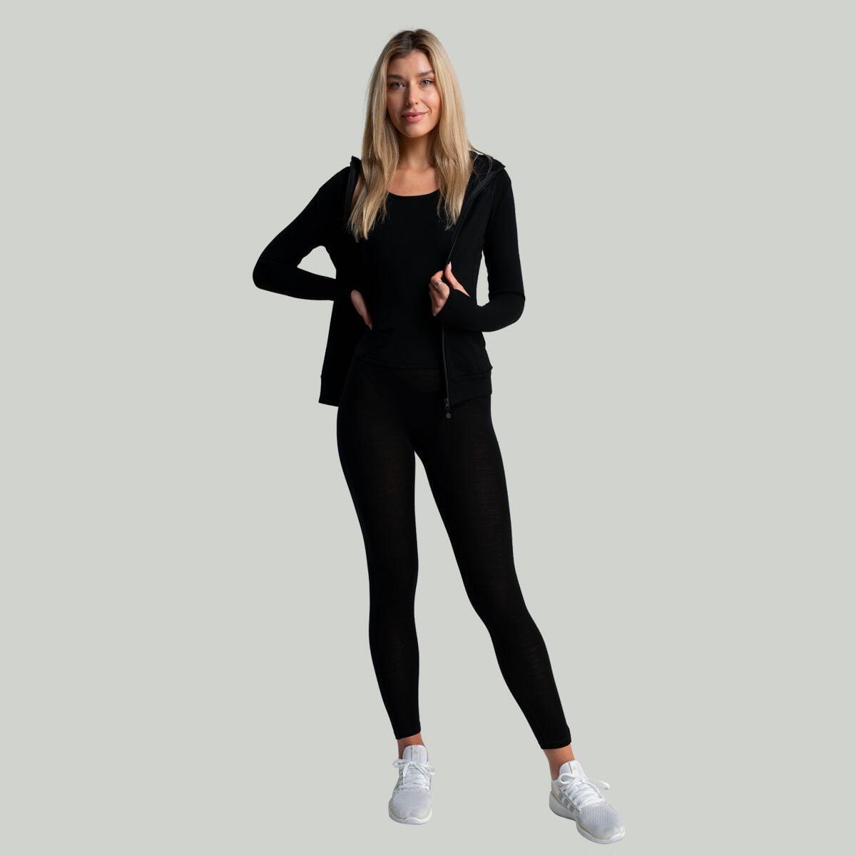 Donna montagna felpa con zip Black MERINO I 5/6