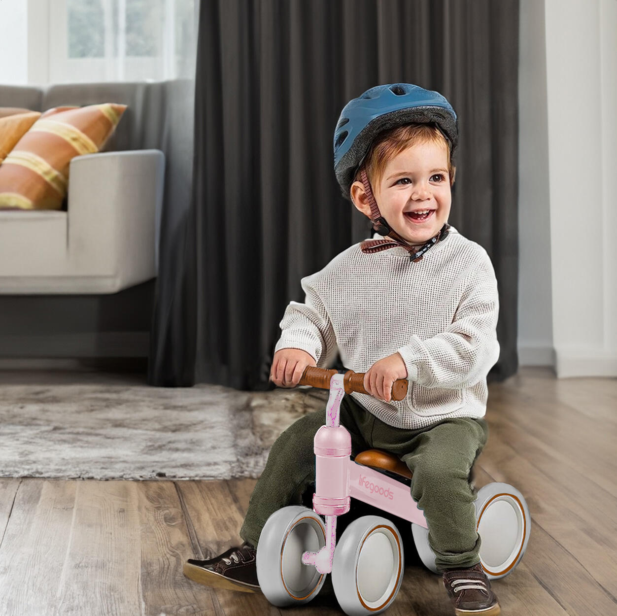 Draisienne - trottinette enfant - rose 3/4