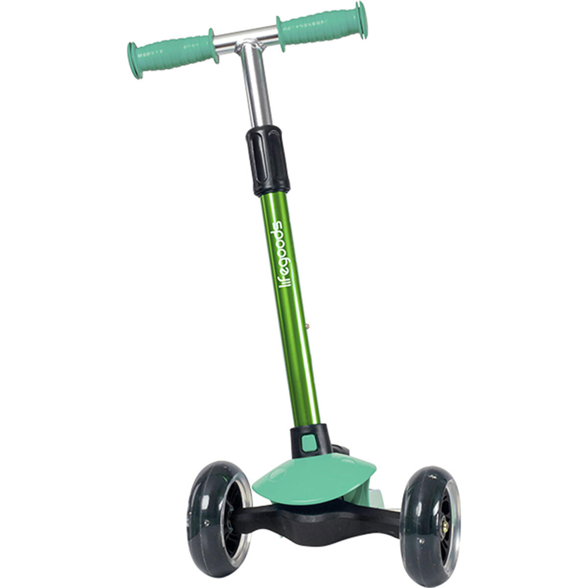 Trottinette enfant - 3 roues lumineuses - hauteur reglable - vert menthe 3/6