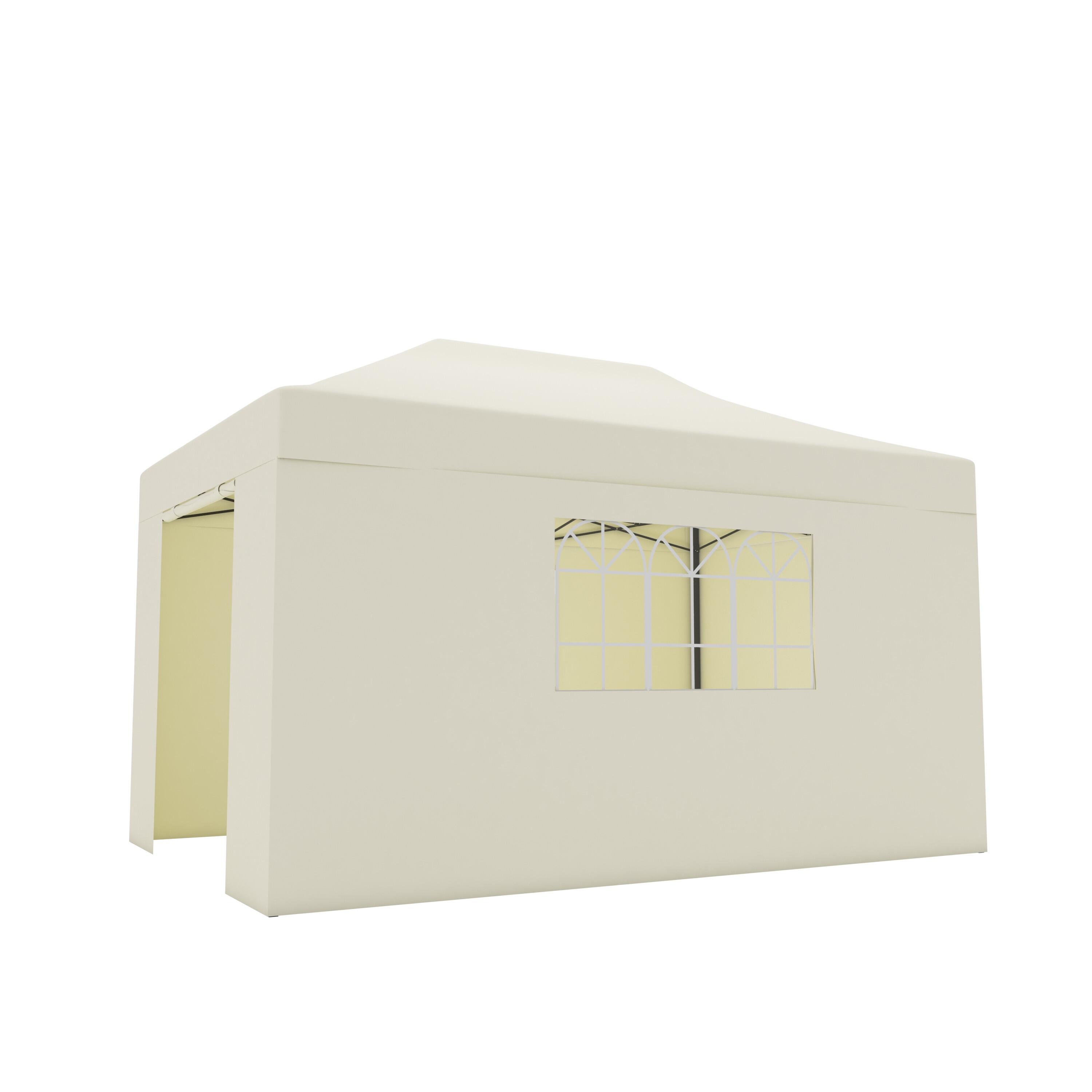 Partytent - paviljoen - 3x4.5 m - zijwanden - easy up - opvouwbaar - beige 2/4